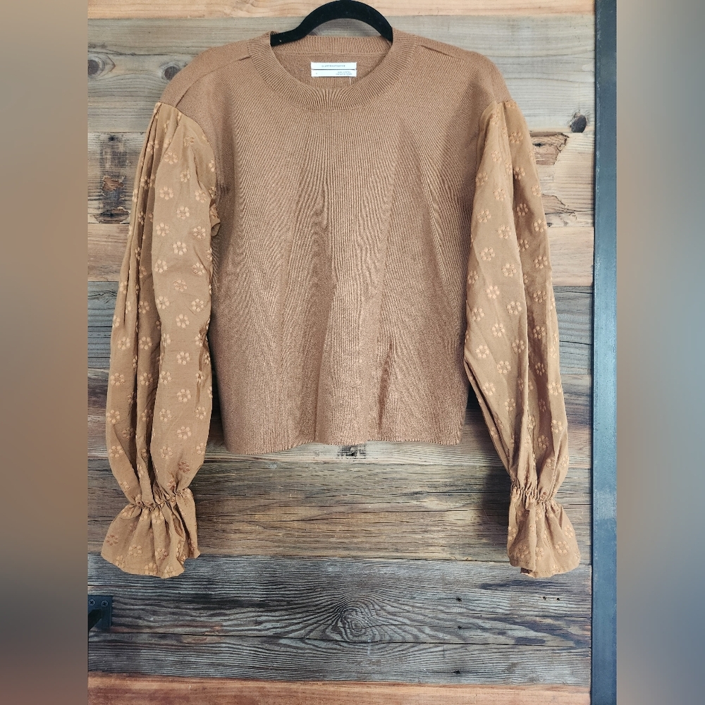 NWT By Anthropologie Puff- Sleeve Sweater Size Small - Picture 4 of 7